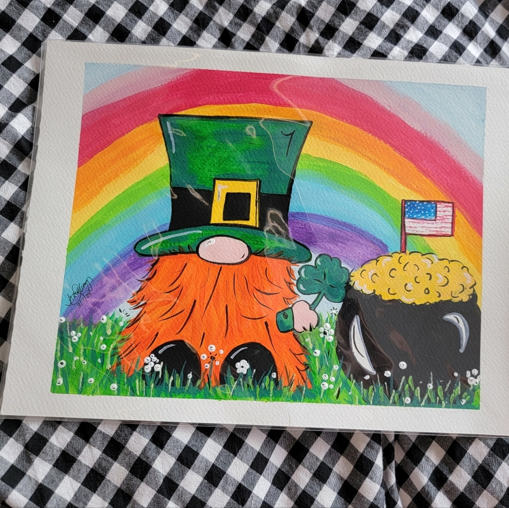 🌈Rainbow Painting with Irish Gnome🌈